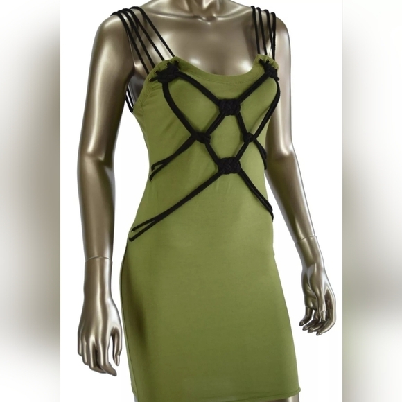 NWT  Stylestalker Olive Jackal Dress Sz6 - Picture 9 of 10
